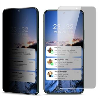 IMAK Samsung Galaxy S22 5G:lle Täyspeittoinen 9H Kovuus Anti-Peep AGC Glass Tempered Glass -näyttökalvo [Ei tue sormenjälkien lukitusta]