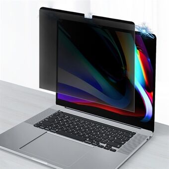 Magneettinen irrotettava Anti- Spy -näyttökalvo MacBook Pro 15-tuumainen (2016) 15,4" (malli A1707), täyskantinen, ohut mattapintainen karkaistu lasisuoja näytönsuoja