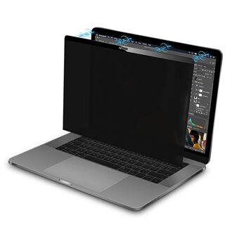 MacBook Pro 16 tuuman (2021) (A2485) / 16 tuuman (2023) (A2780) kannettavan tietokoneen anti-peep näytönsuoja, magneettinen irrotettava uudelleen käytettävä kannettava tietokone Täyspeittävä karkaistu lasikalvo
