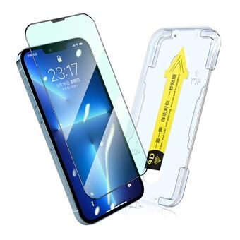 ENKAY iPhone 13/13 Pro 6,1 tuuman silmiensuojaus Anti-Blue-ray Film Full Glue Tempered Glass koko näytön silkkitulostussuoja helpolla asennustyökalulla