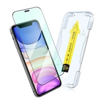 ENKAY iPhone 11 Pro/ XS / X 5,8 tuuman Full Glue Silk Printing Green Light Silmiensuojaus Karkaistu lasi koko näytön kalvo helpolla asennustyökalulla