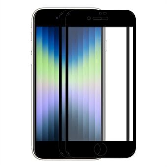 HAT Prince 2kpl / pakkaus iPhone SE (2022) / SE (2020) / 7 4,7 tuumaa / 8 4,7 tuumaa 0,26 mm 2,5D Arc Edge 9H karkaistu lasi Full Glue Full Size HD kirkas näytönsuoja