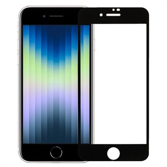 IPhone 7/8 4,7 tuuman / SE (2020) / SE (2022) Täyspeittävä Silk Print karkaistu lasi näytönsuojakalvo