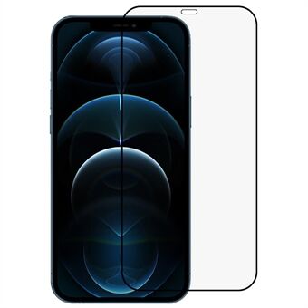 RURIHAI iPhone 12:lle 6,1 tuuman / 12 Pro 6,1 tuuman 0,18 mm AGC karkaistu lasi silkkitulostus näytönsuoja Särkymätön koko liima koko näytön kalvo