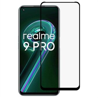 Realme 9 Pro 5G/Realme V25 5G 9D Silkkitulostus Täysikokoinen Näytönsuoja Scratch Naarmuuntumaton karkaistu lasisuoja