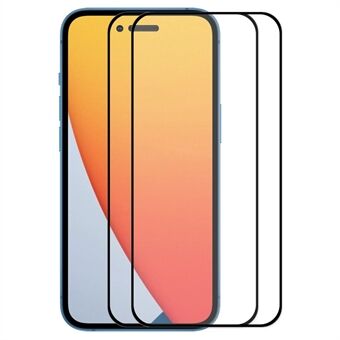 ENKAY HAT Prince 2 kpl / pakkaus iPhone 14 Pro 6,1 tuuman korkea alumiini-silikonilasi näytönsuoja 9H 0,26 mm 2,5D Edge koko liima koko kansikalvo