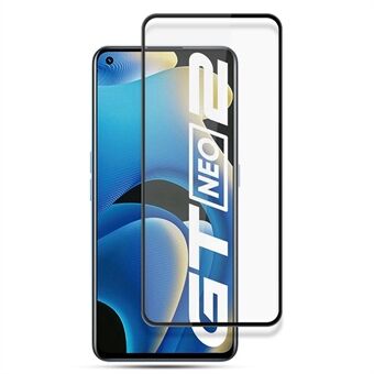 MOCOLO For Realme GT Neo2 5G karkaistu lasikalvo toissijaisesti vahvistava koko liima silkkitulostus koko näytön suojakalvo - musta