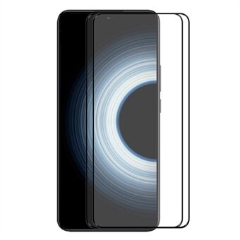 ENKAY HAT Prince 2kpl / pakkaus Xiaomi Redmi K50 Ultra 5G High Aluminium-Silicon Glass Näytönsuoja 2.5D Arc Edge Full Glue Full Peitekalvo