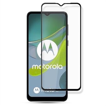 MOCOLO For Motorola Moto E13 4G (2023) karkaistu lasi koko näytönsuoja Toissijainen kovettuva silkkitulostus Räjähdyssuojakalvo - musta