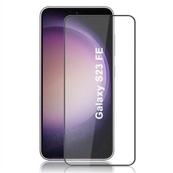 MOCOLO Samsung Galaxy S23 FE:lle silkkitulostus koko näytön suojakalvo, koko liimakarkaistu lasikalvo - musta