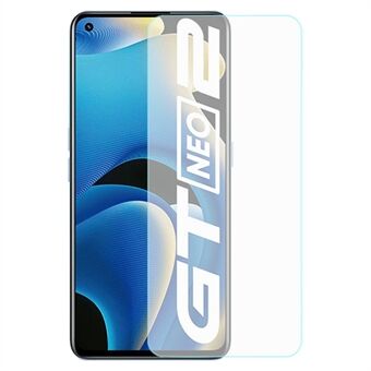 AMORUS for Realme GT Neo2 5G/GT Neo 3T 5G 2.5D Arc Edge korkea alumiinipiilasi Scratch räjähdyssuojattu näytönsuoja