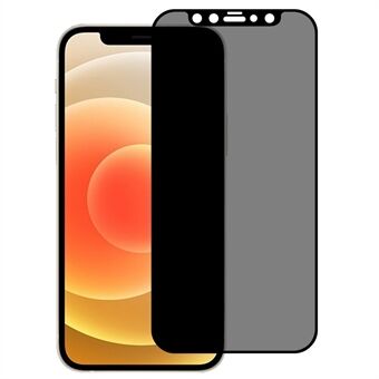 PDGD Full Glue Full Cover -näyttökalvo iPhone 12:lle 6,1 tuuman 2,5D karkaistu lasi näytönsuoja Anti- Spy Silk Printing Etupaneelin suojus
