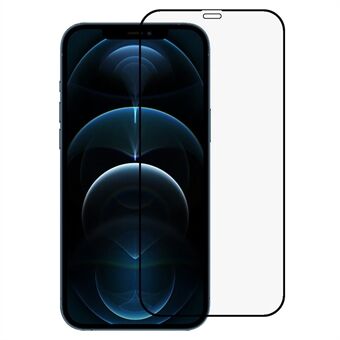 PDGD 2.5D karkaistu lasi näytönsuoja iPhone 12 Pro Max 6,7 tuuman silkkitulostuskalvolle Täysliima Täyskansi sininen vaalea kalvo
