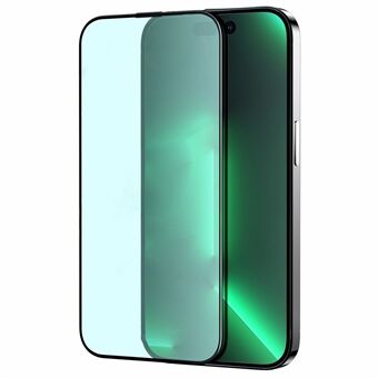JOYROOM JR-G01 Silkkipainatus karkaistu lasikalvo iPhone 14 6,1 tuumalle, Full Glue Täysin peittävä Green Light näytönsuoja Suojakalvo