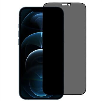 IPhone 12 / 12 Pro 6,1 tuuman Anti- Spy Silk Printing koko näytön korkea alumiinipii lasikalvo Full Glue Scratch karkaistu lasi näytönsuoja