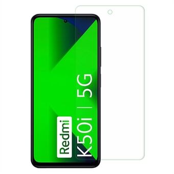 Karkaistu lasi näytönsuoja Xiaomi Redmi K50i 5G:lle, 0,3 mm Arc Edge Ultrakirkas Särkymätön näytönsuojakalvo