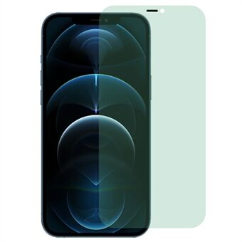 IPhone 12 Pro Max 6,7 tuuman korkean alumiinipiilasi vihreän valon koko näytön suojakalvo Pölynkestävä koko liimakalvo asennustyökalulla