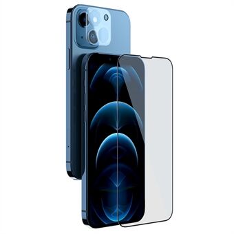 NILLKIN iPhone 14 2 in 1 Sormenjälkiä estävä HD AGC Glass Tempered Glass näytönsuoja kamerakalvolla
