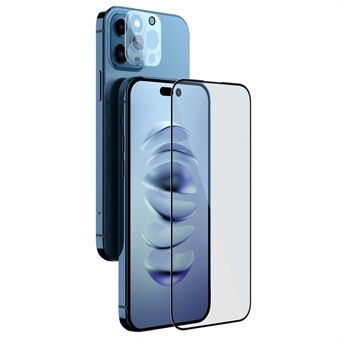 NILLKIN iPhone 14 Pro Max 2 in 1 Full Screen Sensitive Touch Särönkestävä Edge HD AGC Glass Tempered Glass näytönsuoja kamerakalvolla