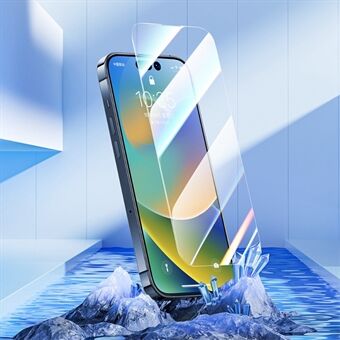 BENKS KR -sarja iPhone 14 Pro Alumiini-silikonilasi näytönsuoja Iskunkestävä etupaneelin räjähdyssuojakalvo 0,15 mm ultraohut lasikalvo