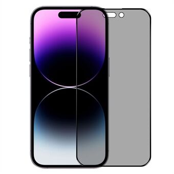 NORTHJO A+ iPhone 14 Pro Max 28 Degree Anti- Spy Silk Printing Näytönsuoja 0.3mm 2.5D korkea alumiinipii lasikalvo