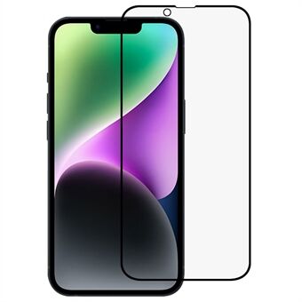 RURIHAI iPhone 14 Plus :lle Täysin peittävä näytönsuoja 0,26 mm korkea alumiinipiilasillinen Spy karkaistu lasikalvo