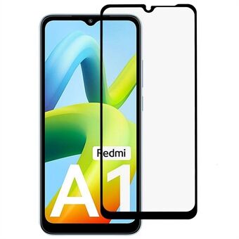 RURIHAI Xiaomi Redmi A1 4G Full Glue HD kirkkaalle toissijaisesti kovettuvalle näytönsuojalle 2.5D 0.26mm täyskansi korkea alumiinipii lasikalvo