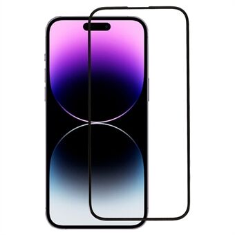 IPhone 14 Pro :lle Full Cover Täysi liimattu näytönsuoja Teräväpiirto Corning Gorilla Glass 6D Kaareva Edge Särkymätön kalvo