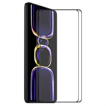 ENKAY HAT Prince Xiaomi Redmi K60E 5G 2 kpl / pakkaus Ultra kirkas korkea alumiinipii lasi täysliimakalvo 6D silkkitulostus Särkymätön koko näytön suojakalvo