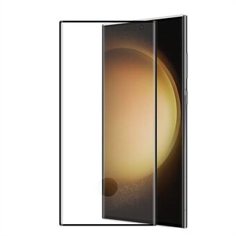ENKAY HAT Prince Samsung Galaxy S23 Ultra Sormenjälkiä estävä näytönsuoja 0,26 mm 3D kaareva kuumataivutus Täysliima Täysi peittävä karkaistu lasikalvo [Support Fingerprint Unlocking]