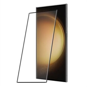 ENKAY HAT Prince Full Glue näytönsuoja Samsung Galaxy S23 Ultralle, sormenjälkiä estävä 0,26 mm 3D kaareva kuumataivutus Scratch karkaistu lasikalvo