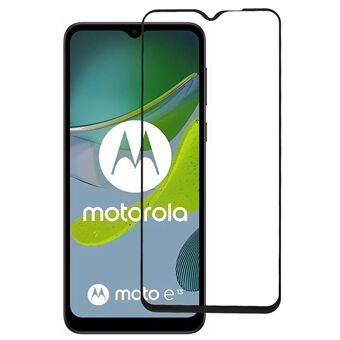 Motorola Moto E13 4G Silk Printing Näytönsuojalle Toissijainen karkaistu karkaistu lasi kirkas kalvo