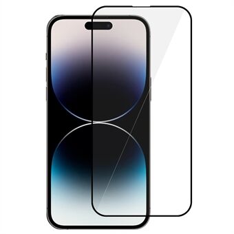 IPhone 14 Pro Max Täyspeittävä Näytönsuoja Silkkitulostus Läpinäkyvä karkaistu lasikalvo