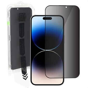 RURIHAI iPhone 14 Pro Max Anti- Spy korkea alumiinipii lasikalvo Täysliima Antistaattinen puhelimen näytönsuoja