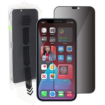RURIHAI iPhone 12 Pro Max Anti-peep näytönsuoja Korkea alumiini-piilasi Antistaattinen puhelimen näytön kalvo