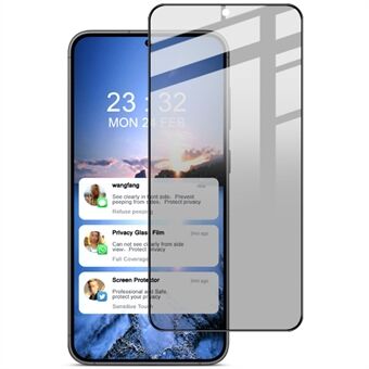IMAK Samsung Galaxy S23+ / S22+ 5G Anti Spy karkaistu lasi näytönsuoja Täysliimattu puhelimen näytön kalvo (sormenjäljellä avattava versio)