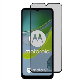 Motorola Moto E13 4G Privacy Näytönsuojalle Täysi peittävä silkkitulostus karkaistu lasikalvo (sivuliima)