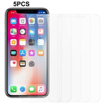 5 kpl / pakkaus iPhone X / XS 5,8 tuuman näytönsuoja 0,3 mm 2,5D karkaistu lasi Scratch suojakalvo