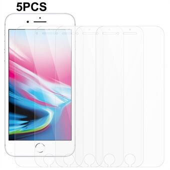 5 kpl / sarja iPhone 7 / 8 / SE (2020) / SE (2022) 2,5D karkaistu lasikalvo 0,3 mm HD kirkas puhelimen näytönsuoja