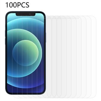 100 kpl iPhone 12 Pro Max 6,7 tuuman HD Clear Arc Edge karkaistu lasi näytönsuoja Räjähdyssuojattu puhelimen näytön kalvo