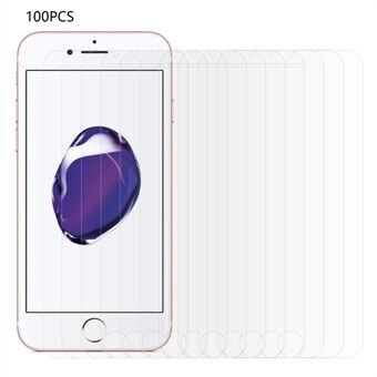 100 kpl iPhone 7 / 8 4,7 tuuman / SE (2022) / SE (2020) Arc Edge karkaistu lasi puhelimen näytönsuoja HD kirkas Scratch kalvo