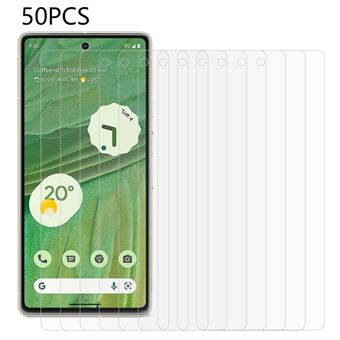 50 kpl / setti Google Pixel 7:lle 5G karkaistu lasi Scratch kalvo 0,3 mm 2,5D Arc Edge puhelimen näytönsuoja