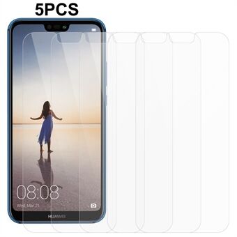 5 kpl / pakkaus 0,3 mm ultrakirkas näytönsuoja Huawei P20 Lite (2018), 2,5D karkaistu lasi puhelimen näyttökalvo