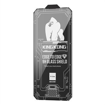 WEKOME King Kong Vacha -sarja iPhone 13 / 13 Pro / 14 9D Kaareva korkea alumiinipiilasi näytönsuoja Ultra kirkas suojakalvo
