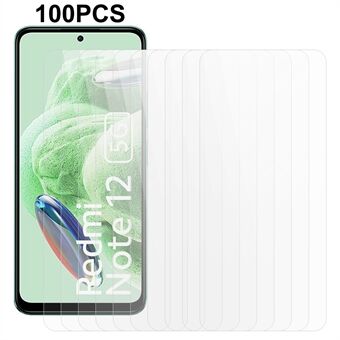 100 kpl Xiaomi Redmi Note 12 5G (Kiina) / (Intia) / (maailmanlaajuinen) / Poco X5 5G karkaistu lasikalvo HD näytönsuoja