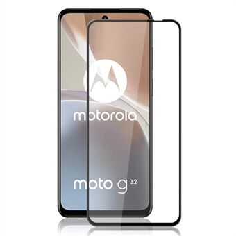 AMORUS Motorola Moto G32 4G Full Glue näytönsuojalle naarmuuntumaton Scratch karkaistu lasikalvo - musta