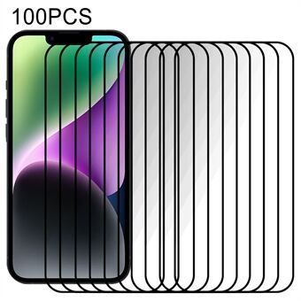 100 kpl HD kuplaton kalvo iPhone 15 Plus -puhelimelle, koko kansi Scratch karkaistu lasi näytönsuoja
