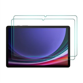 ENKAY HAT Prince 2kpl 0,33 mm kirkas kalvo Samsung Galaxy Tab S9+ / S8+ / S7 FE , korkea alumiinipii lasi 9H 2.5D näytönsuoja