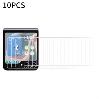 RURIHAI 10 kpl Samsung Galaxy Z Flip5 5G 0.18mm 2.5D Arc Edge Näytönsuoja Korkea alumiinipii lasikalvo