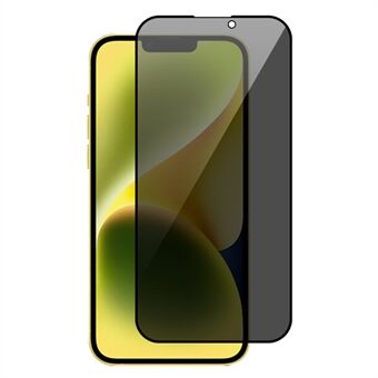 RURIHAI iPhone 15 Plus Silkkitulostus Black Edge Anti Spy Screen Protector Full Cover korkea alumiinipii lasikalvo